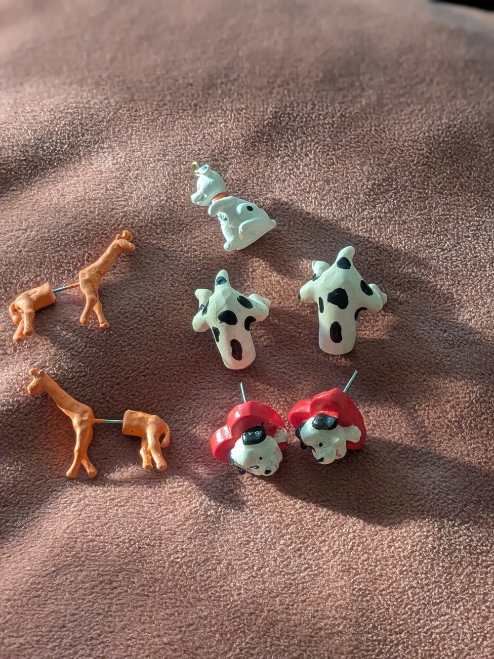 Disney Dalmatian Pendant And Front Back Giraffe And Dalmatian Earrings Lot
